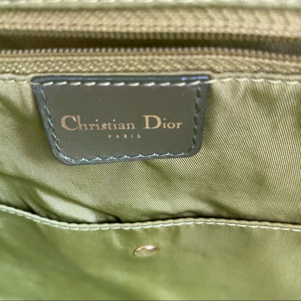 Christian Dior Ostrich Saddle Green Bowler Bag - Picture 5 of 16